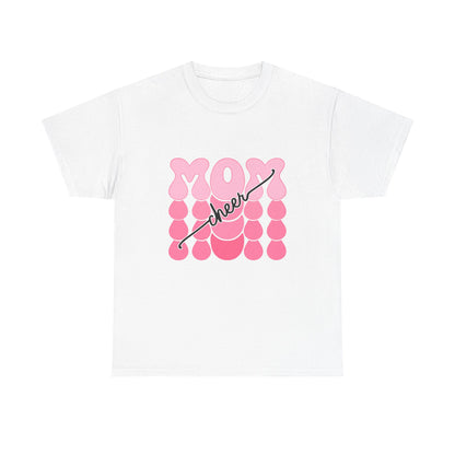 MOM Cheer – Pink Bubble Letter Spirit Tee