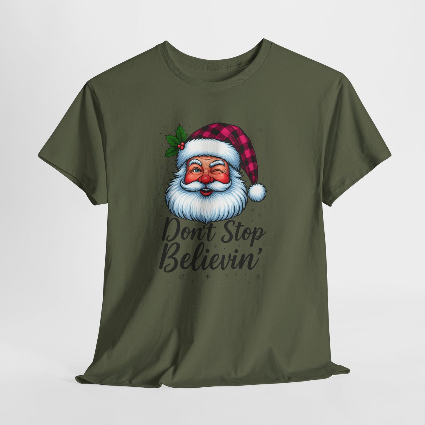 Santa Believin' Pink Holiday Tee