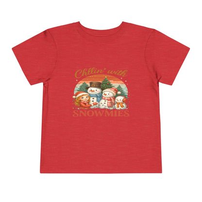 Chillin' With Snowmies Toddler Christmas Tee
