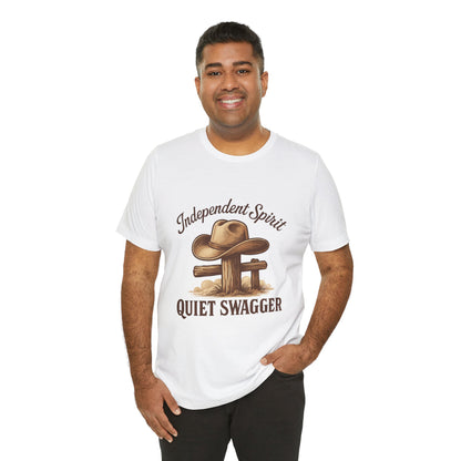 Quiet Swagger Cowboy Tee — Independent Spirit Western T-Shirt