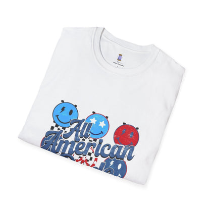 All American Dude Unisex T-Shirt, Patriotic Tee, Summer Fashion, Gift for Him, July 4th Celebration, Casual Wear