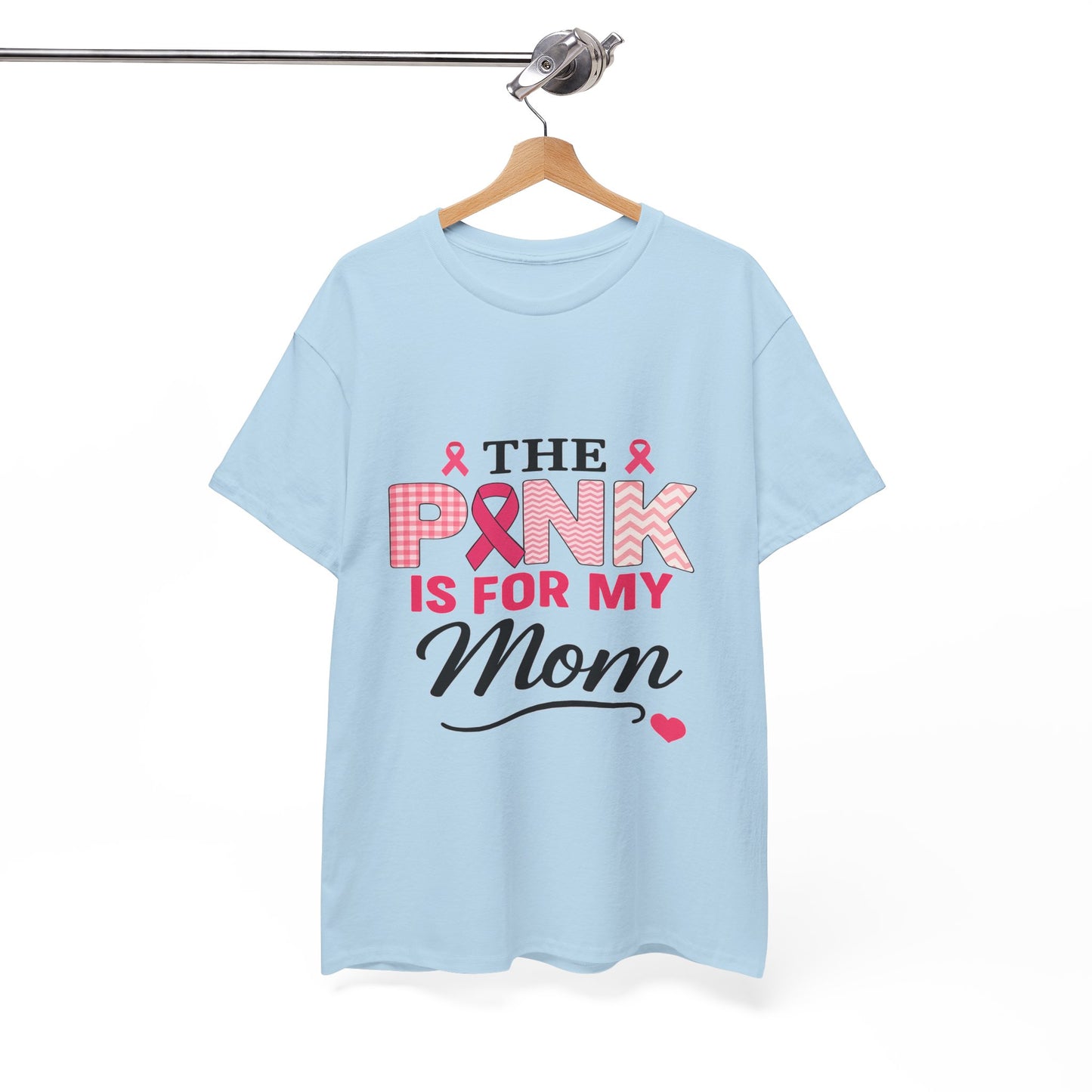Mom's Strength: Pink Ribbon Breast Cancer Awareness Tee