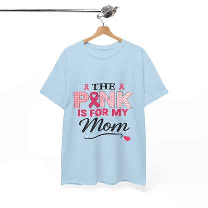 Mom's Strength: Pink Ribbon Breast Cancer Awareness Tee