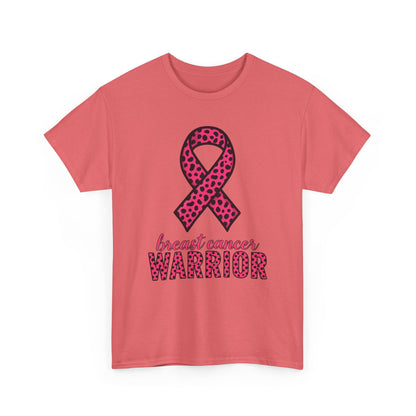 Pink Leopard Ribbon Breast Cancer Awareness Tee