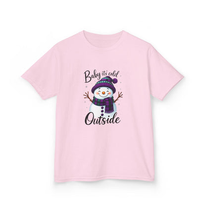 Baby It's Cold Outside Snowman Kids Christmas Tee