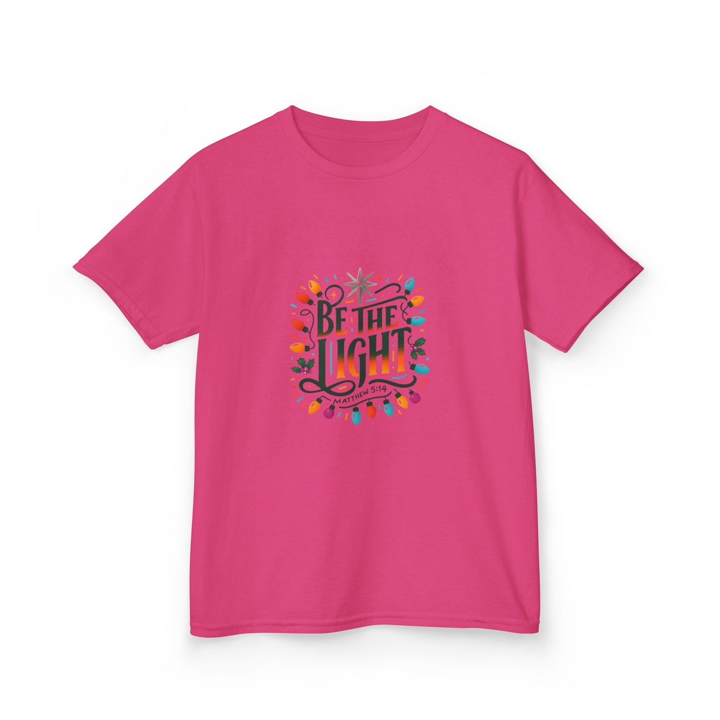Be the Light Christmas Dinosaur Kids Tee