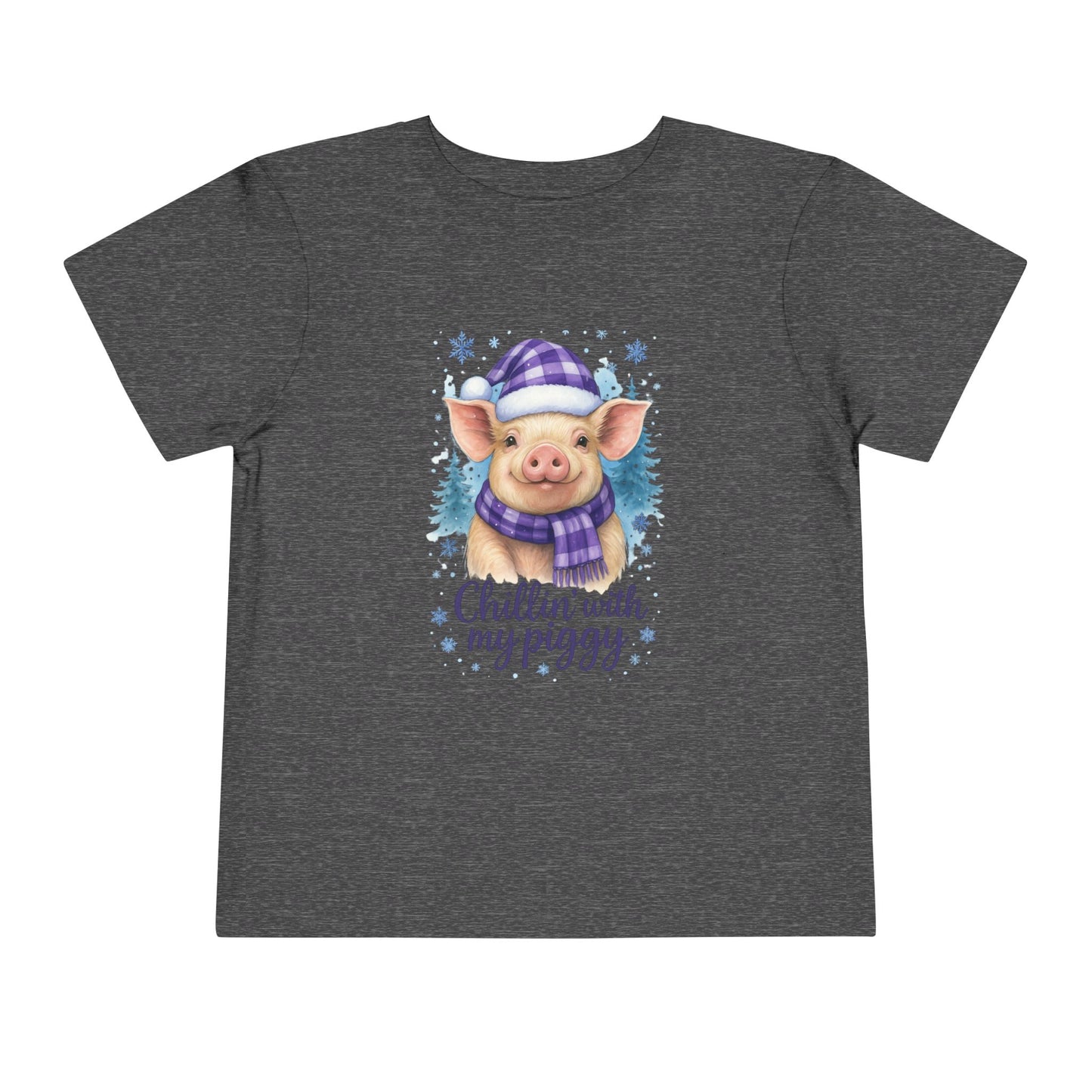 Chillin' Piggy Toddler Christmas Tee