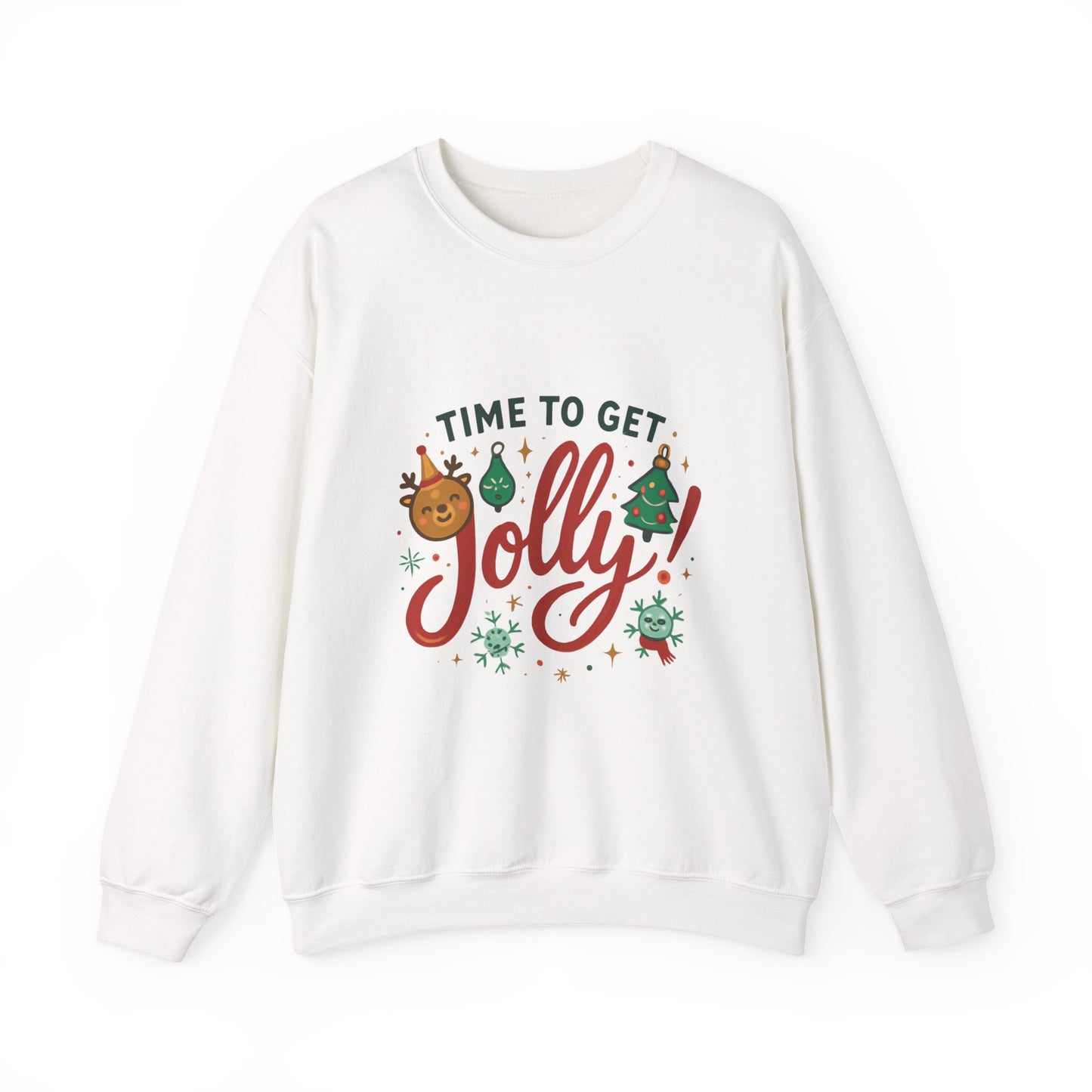 Holiday Sweatshirt - "Time to Get Jolly!" Christmas Crewneck