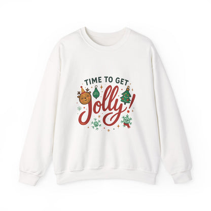 Holiday Sweatshirt - "Time to Get Jolly!" Christmas Crewneck