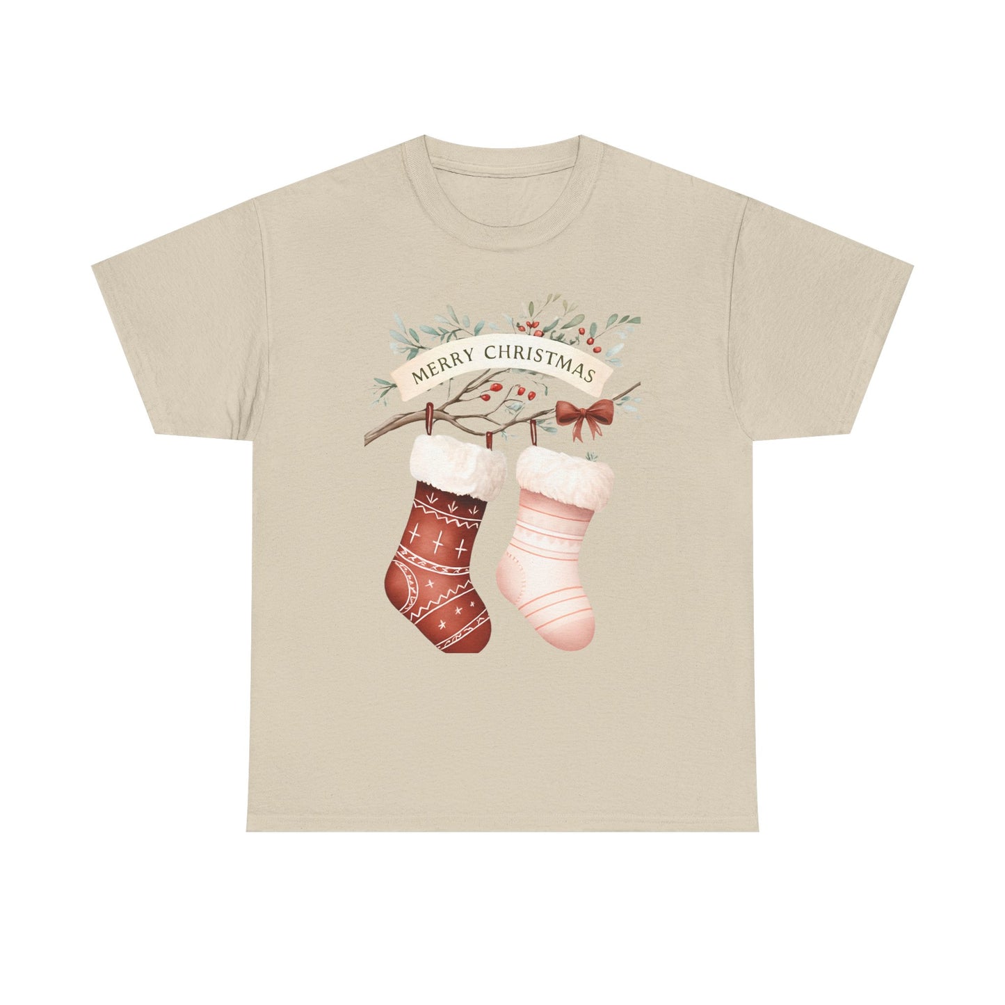 Watercolor Christmas Stocking Tee - Hope & Love