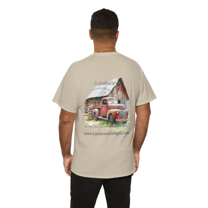 Rustic Farmhouse Unisex Tee, Country Style Shirt, Vintage Truck Tee, Back to Nature Apparel, Ideal Gift for Farm Lovers