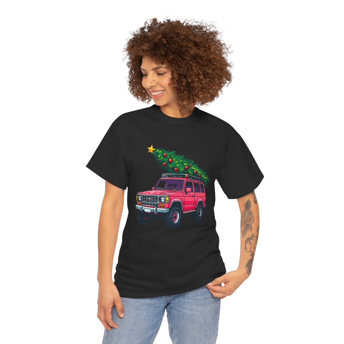 Pink SUV Christmas Tree Tee