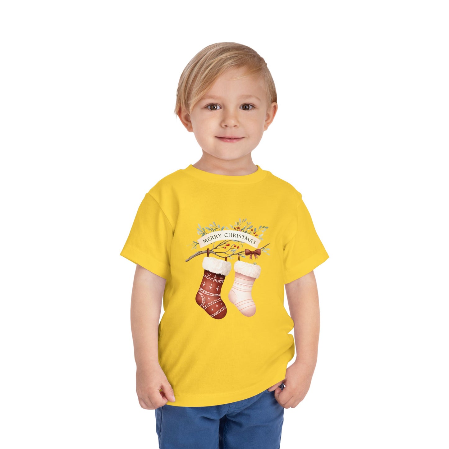 Toddler Christmas Tee with Festive Stockings, Holiday Shirt, Kids Christmas Outfit, Merry Christmas Top, Toddler Holiday Apparel, Gift [...]