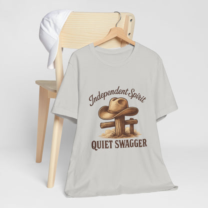 Quiet Swagger Cowboy Tee — Independent Spirit Western T-Shirt