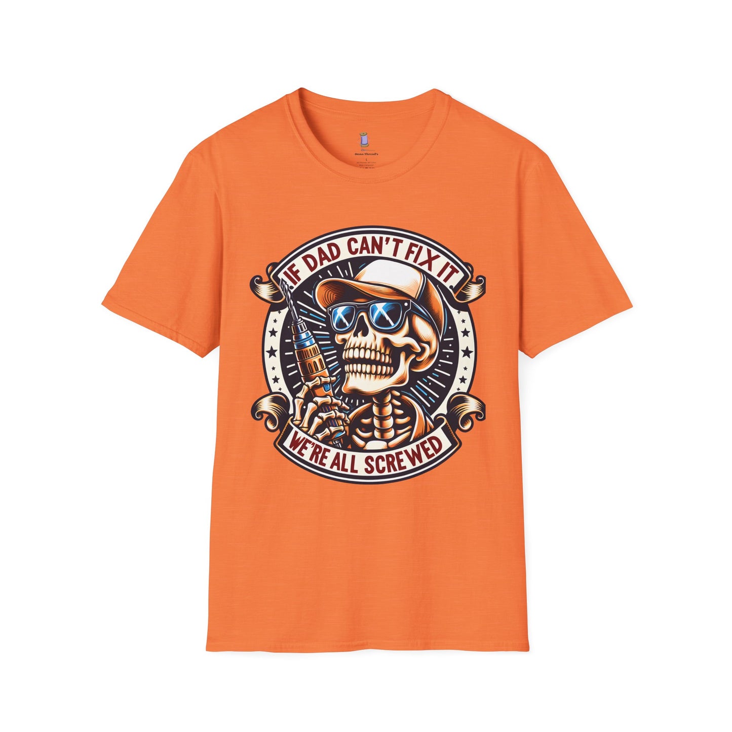 Cool Dad Skull T-Shirt | Funny Gift for Dads | Perfect for Birthdays, Father's Day, Casual Wear, Family Gatherings, Halloween