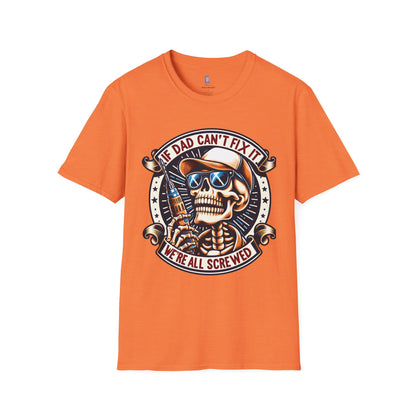 Cool Dad Skull T-Shirt | Funny Gift for Dads | Perfect for Birthdays, Father's Day, Casual Wear, Family Gatherings, Halloween