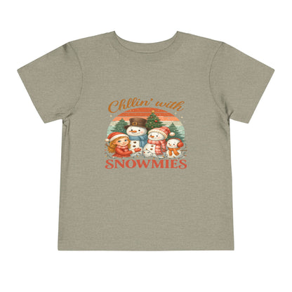 Chillin' With Snowmies Toddler Christmas Tee