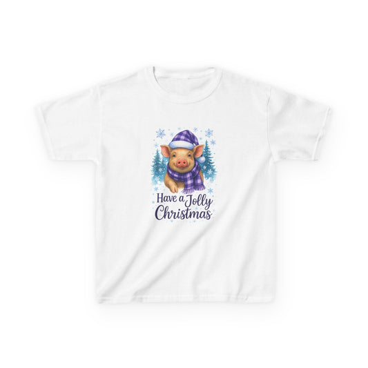Jolly Pig Christmas Tee - Kids Holiday Shirt
