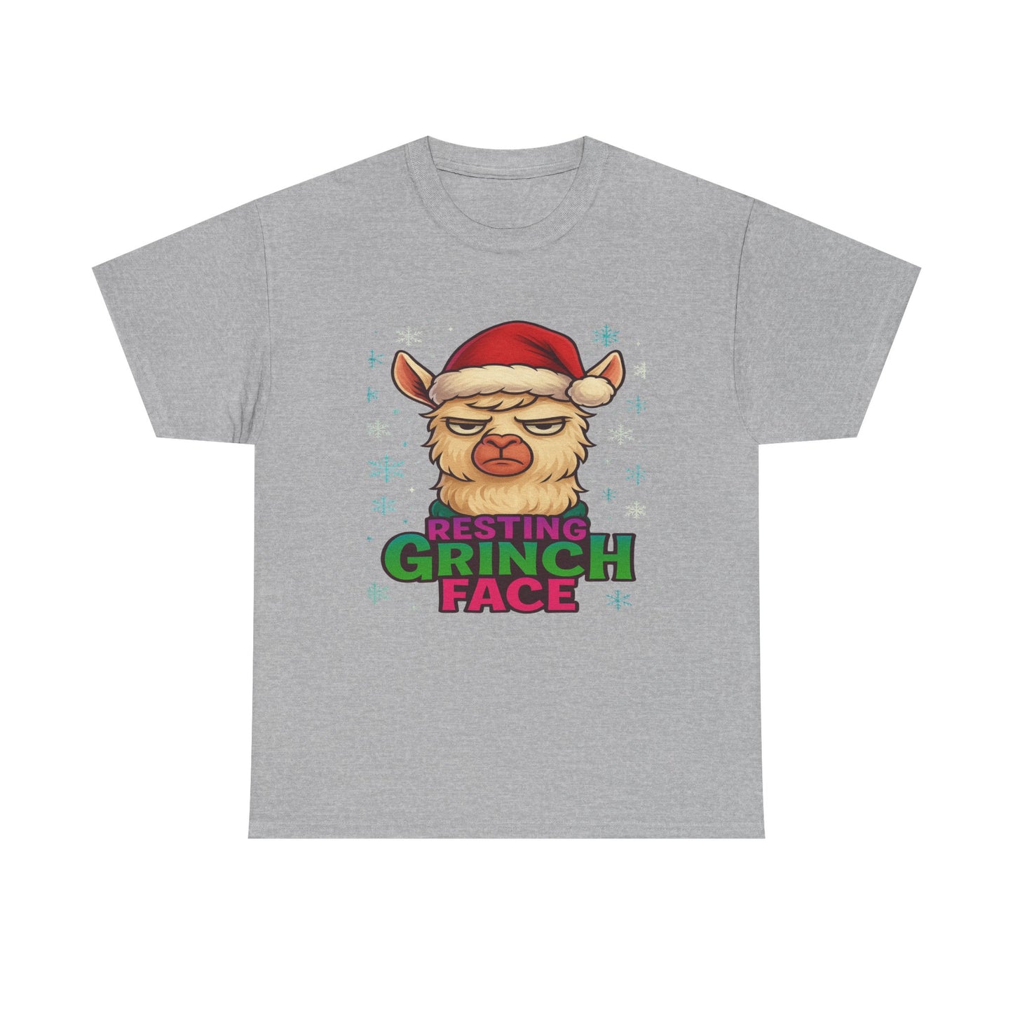 Grumpy Llama Face Christmas Tee