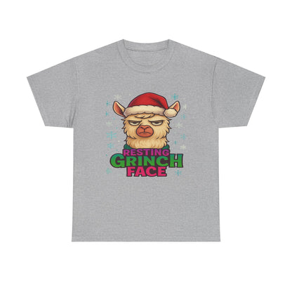 Grumpy Llama Face Christmas Tee