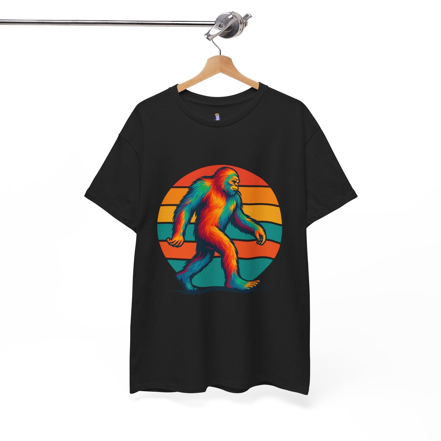 Colorful Bigfoot Unisex T-Shirt, Fun Graphic Tee for Nature Lovers, Perfect for Holidays, Festivals, Camping, Gifts