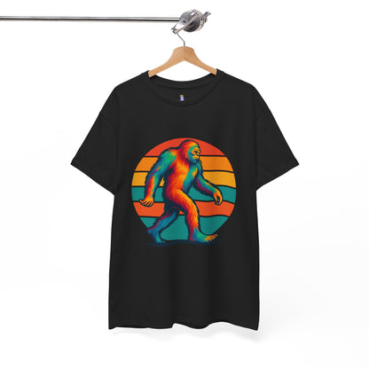 Colorful Bigfoot Unisex T-Shirt, Fun Graphic Tee for Nature Lovers, Perfect for Holidays, Festivals, Camping, Gifts