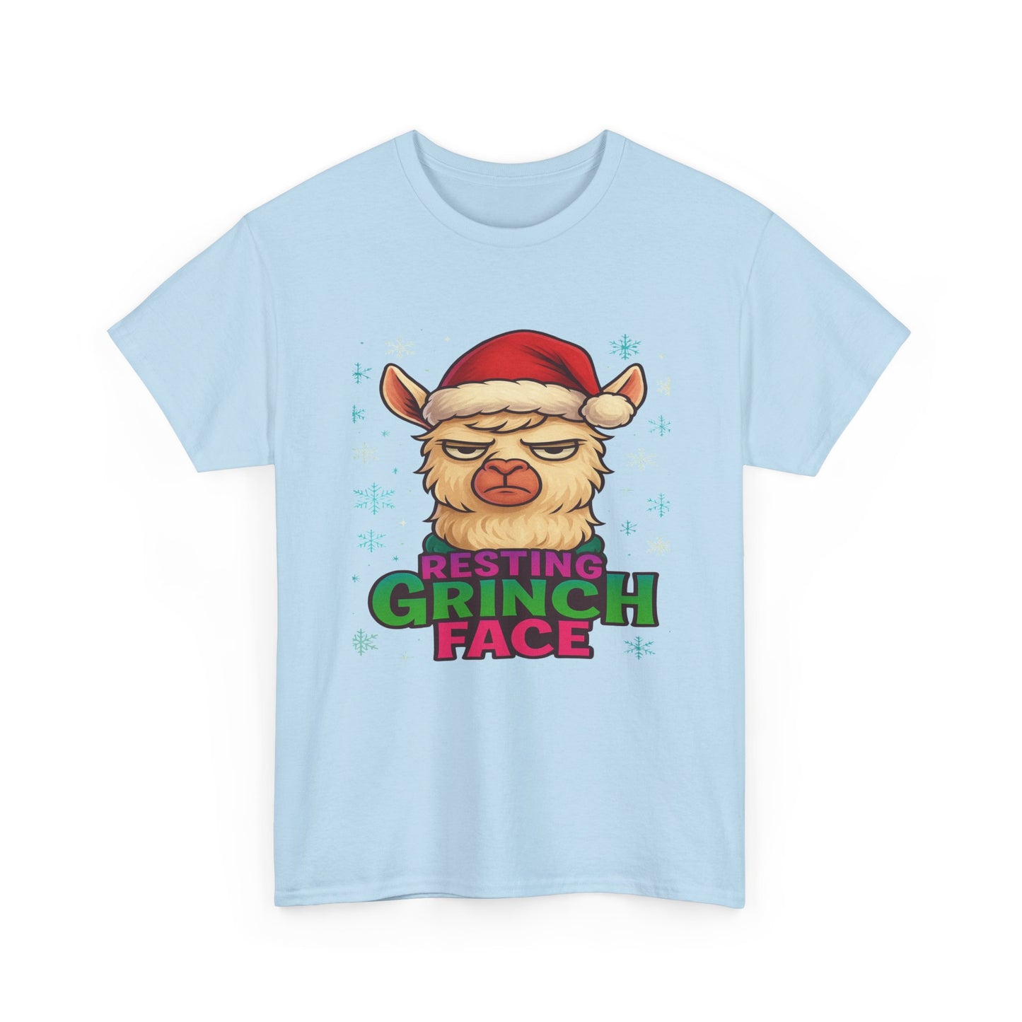 Grumpy Llama Face Christmas Tee