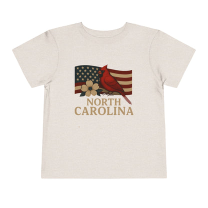 NC Cardinal & Dogwood Toddler Christmas Tee