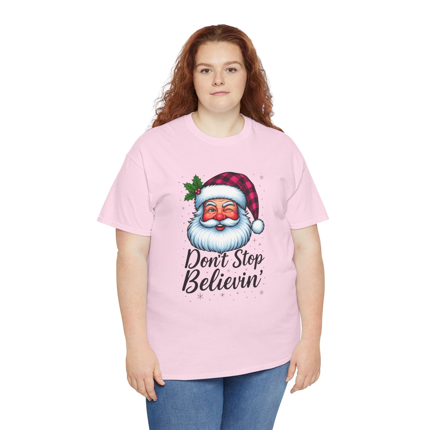 Santa Believin' Pink Holiday Tee