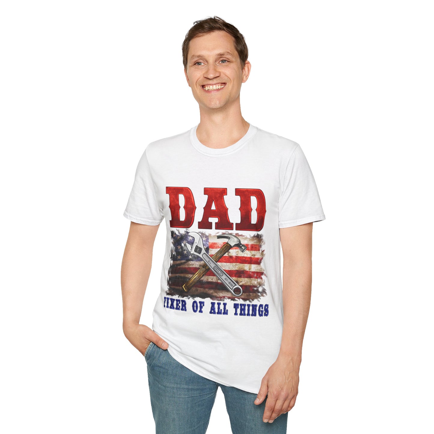 Camiseta de Papá Patriótico | Regalos para Todo | Día del Padre, Día de la Independencia, Regalo de Cumpleaños, Ropa Casual, Ropa para Papá