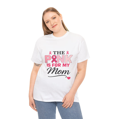 Mom's Strength: Pink Ribbon Breast Cancer Awareness Tee