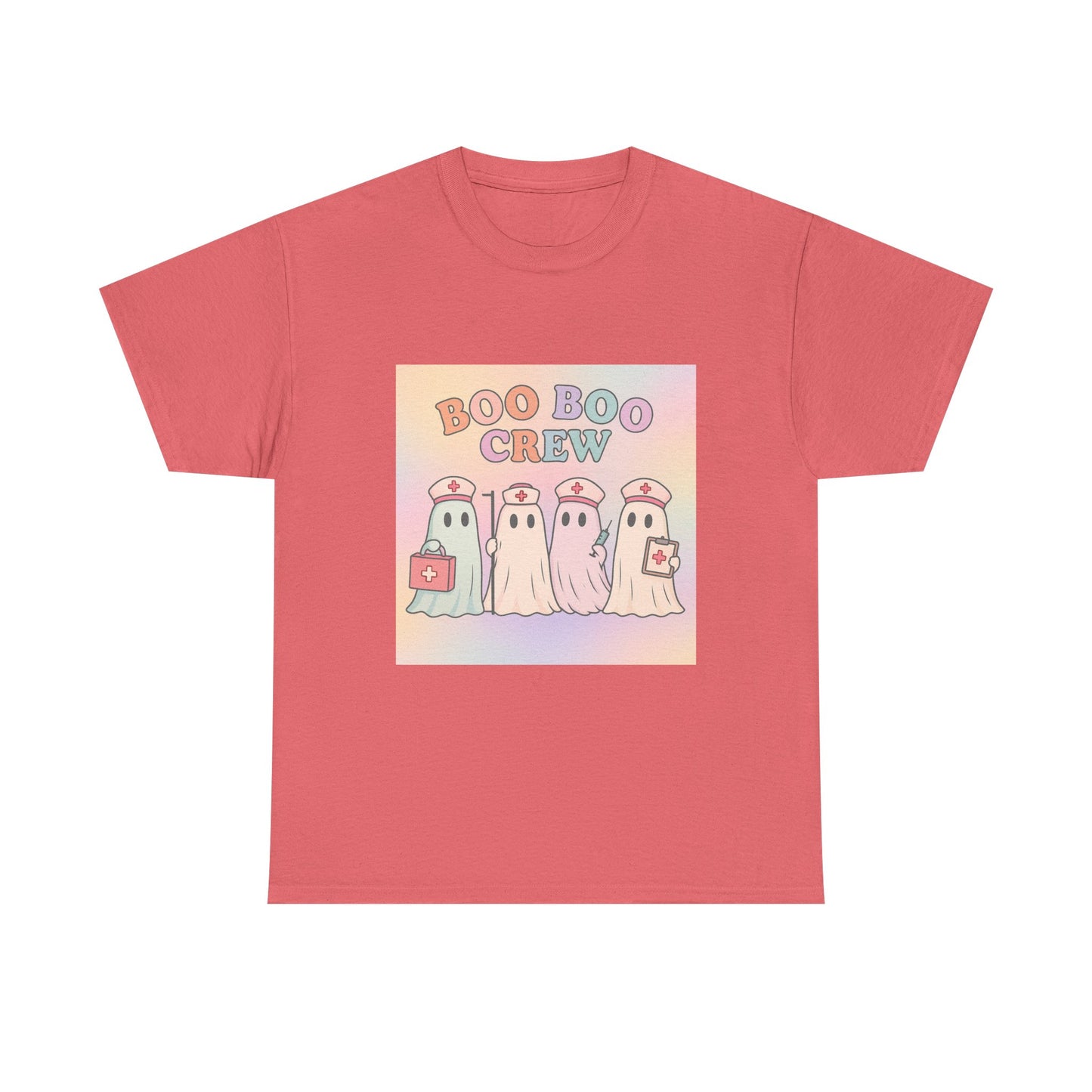 Boo Boo Crew Nurse Ghost T-Shirt – Cute Pastel Halloween Medical Tee