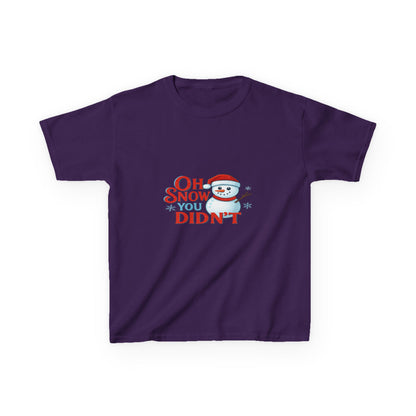 Oh Snow You Didn't! Snowman Dino Christmas Tee