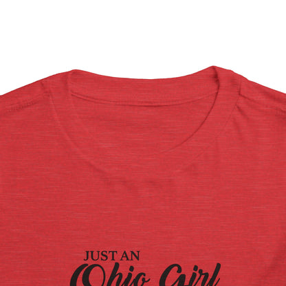 Toddler Tee Ohio Girl in North Carolina World Design Shirt