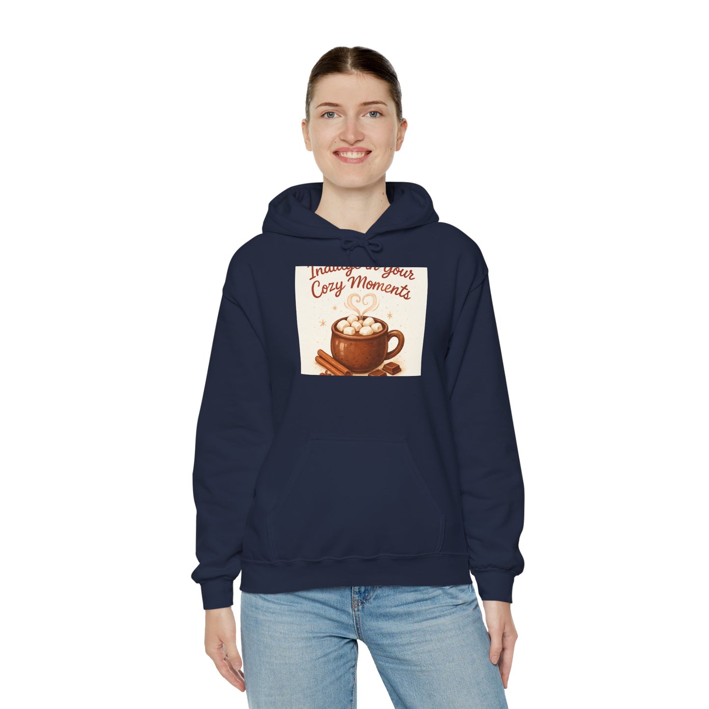 Hoodie: "Immerse in Your Cozy Moments" Hot Cocoa Graphic Hoodie