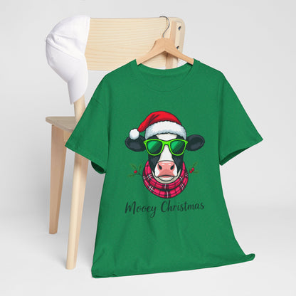 Moovey Christmas Cow Tee - Festive Holiday Cheer