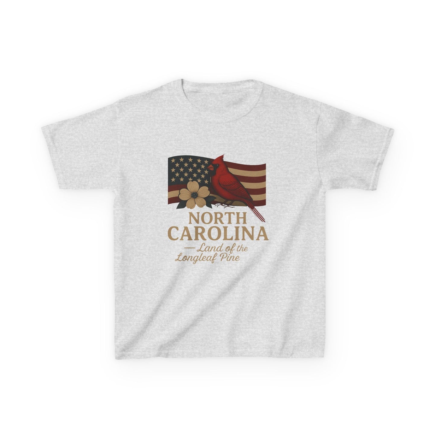 North Carolina Cardinal Christmas Tee - Kids Holiday Shirt