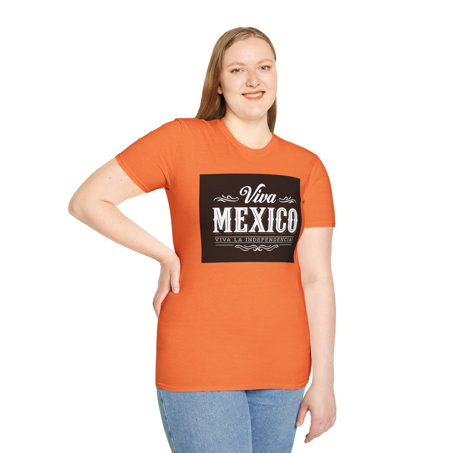 Viva Mexico Tees | Unisex Softstyle T-Shirt for Celebrations, Gifts, Independence Day, Weekend Outings, Casual Wear