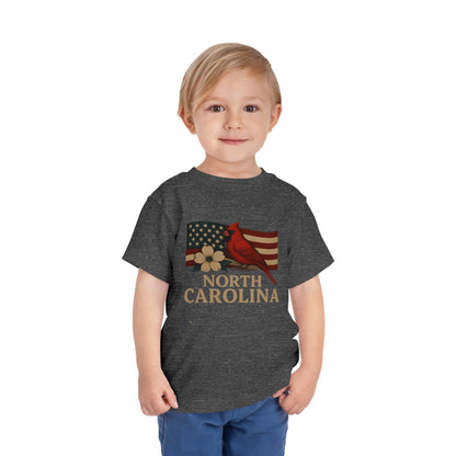 NC Cardinal & Dogwood Toddler Christmas Tee