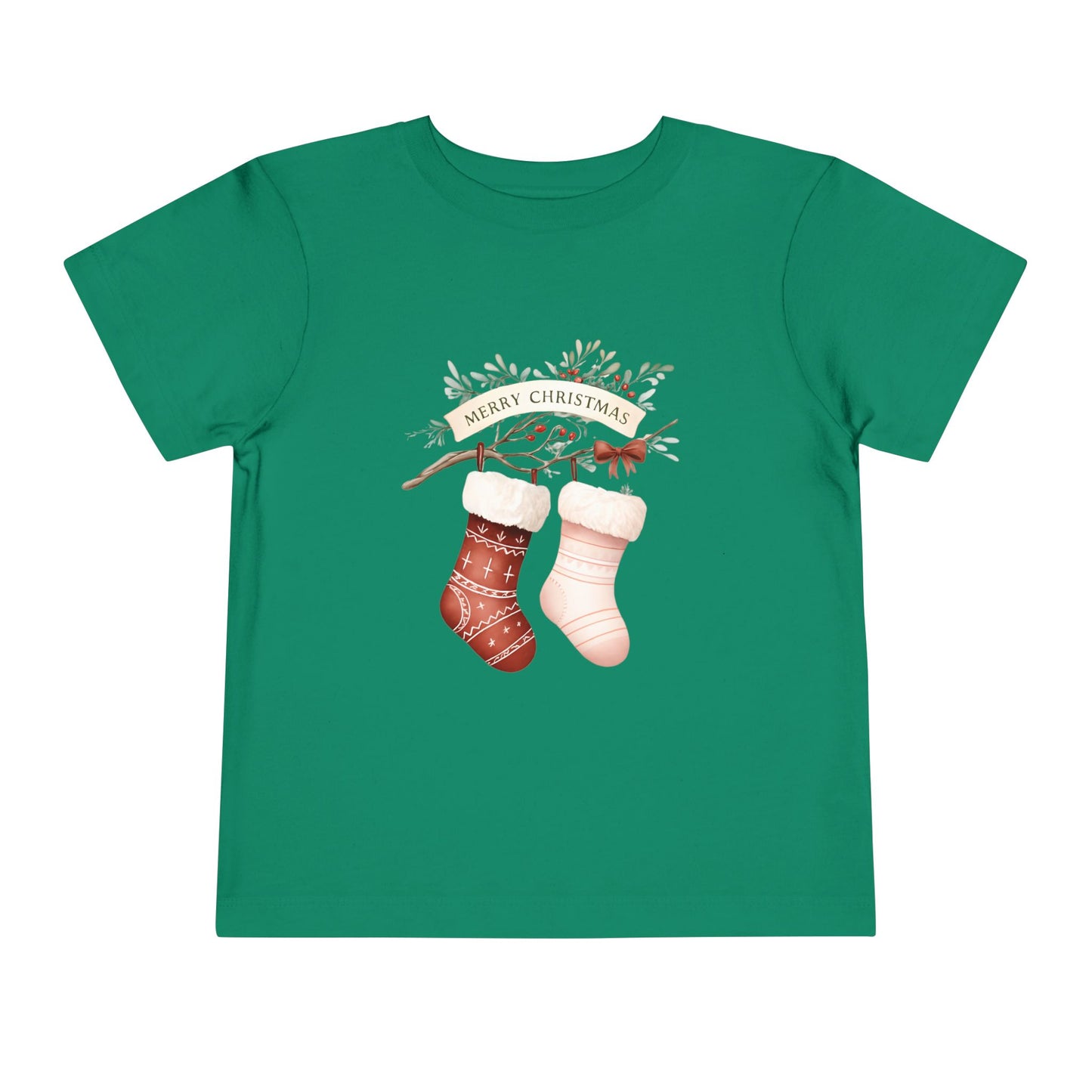 Toddler Christmas Tee with Festive Stockings, Holiday Shirt, Kids Christmas Outfit, Merry Christmas Top, Toddler Holiday Apparel, Gift [...]