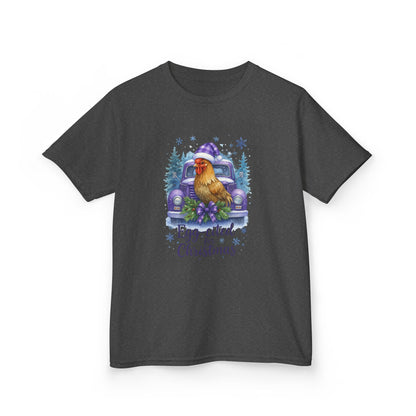Egg-cited Christmas Rooster Kids Tee