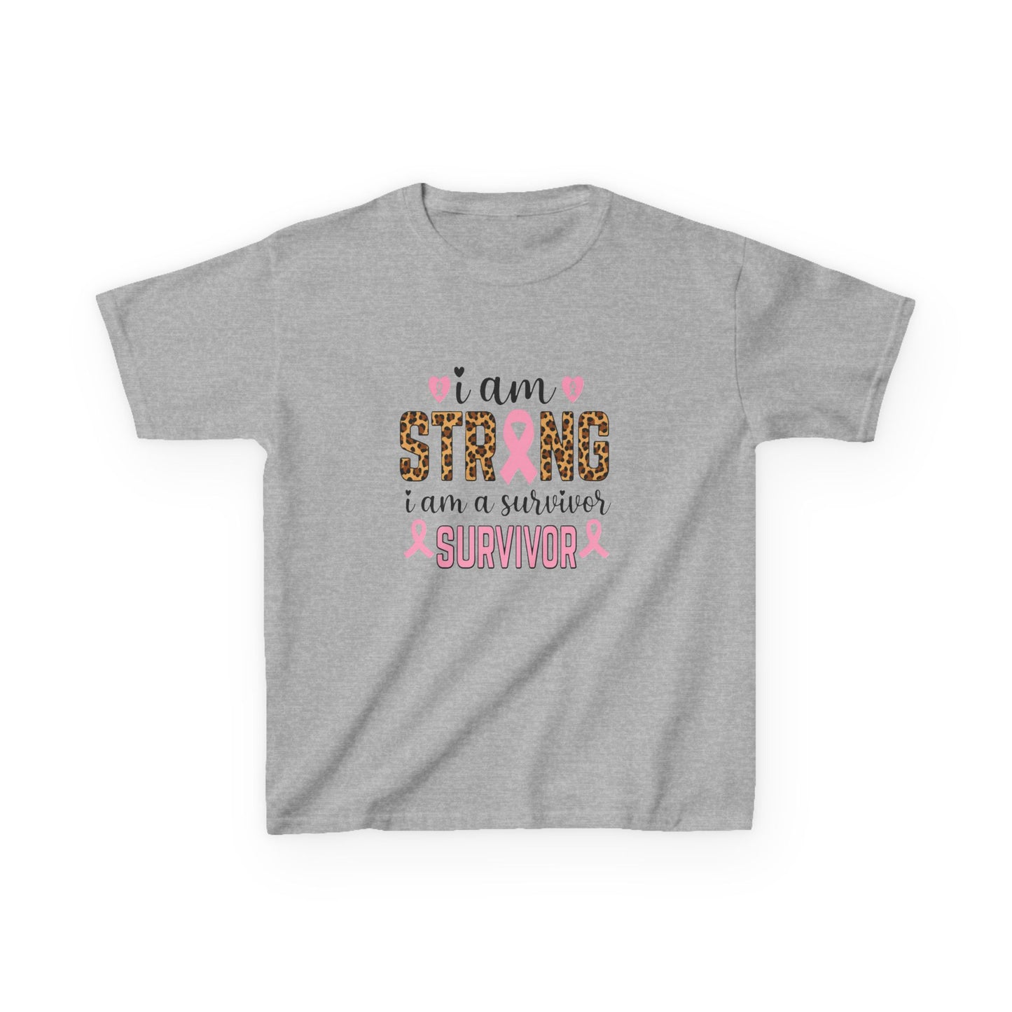 Breast Cancer Awareness Dinosaur Tee - I Am Strong Survivor