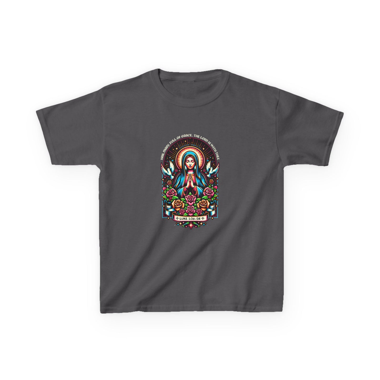 Virgin Mary Graphic Tee - Christmas Kids Shirt