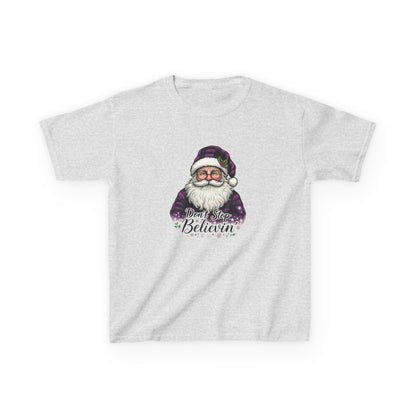 Santa Dino Believin' Kids Christmas Tee
