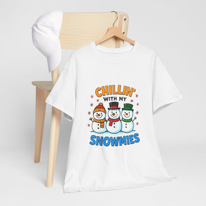 Relajándome con mis amigos de la nieve - Camiseta de concienciación sobre el cáncer