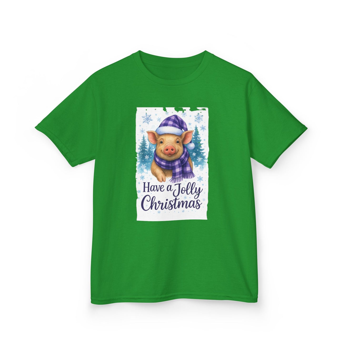 Jolly Pig Christmas Tee - Kids Holiday Shirt