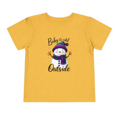 Baby It's Cold Outside Snowman Toddler Christmas Tee