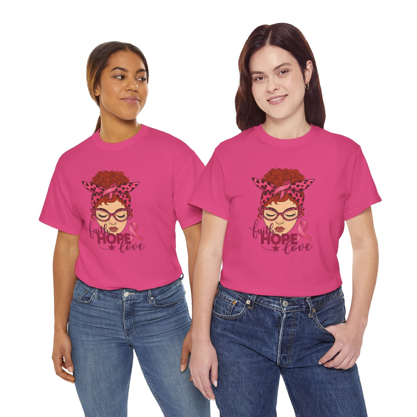 Empowering Cancer Awareness Tee, Hope Love Pink Ribbon Shirt, Inspirational Unisex Tee, Gifts for Breast Cancer Awareness, Supportive [...]