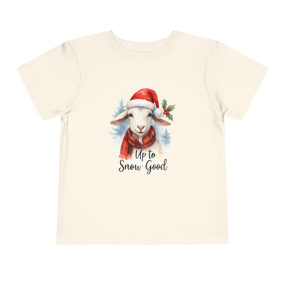 Up to Snow Good Goat Toddler Christmas Tee