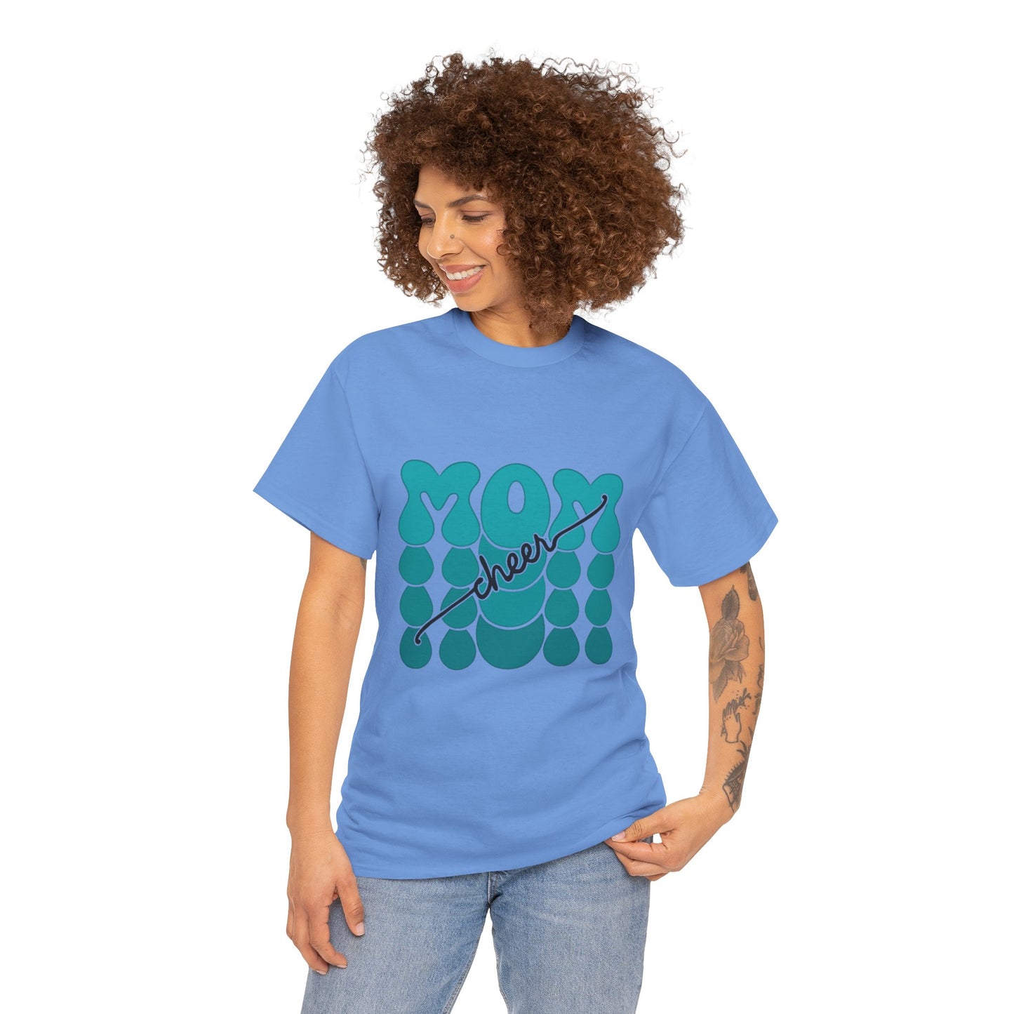 MOM Cheer – Turquoise Spirit Tee